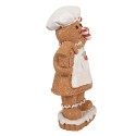Clayre & Eef Christmas Decoration Figurine Gingerbread man 8x5x15 cm Brown Plastic