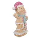 Clayre & Eef Christmas Decoration Figurine Gingerbread man 9x6x16 cm Brown Plastic