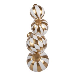 Clayre & Eef Christmas Decoration Figurine Christmas bauble Ø 15x41 cm White Plastic