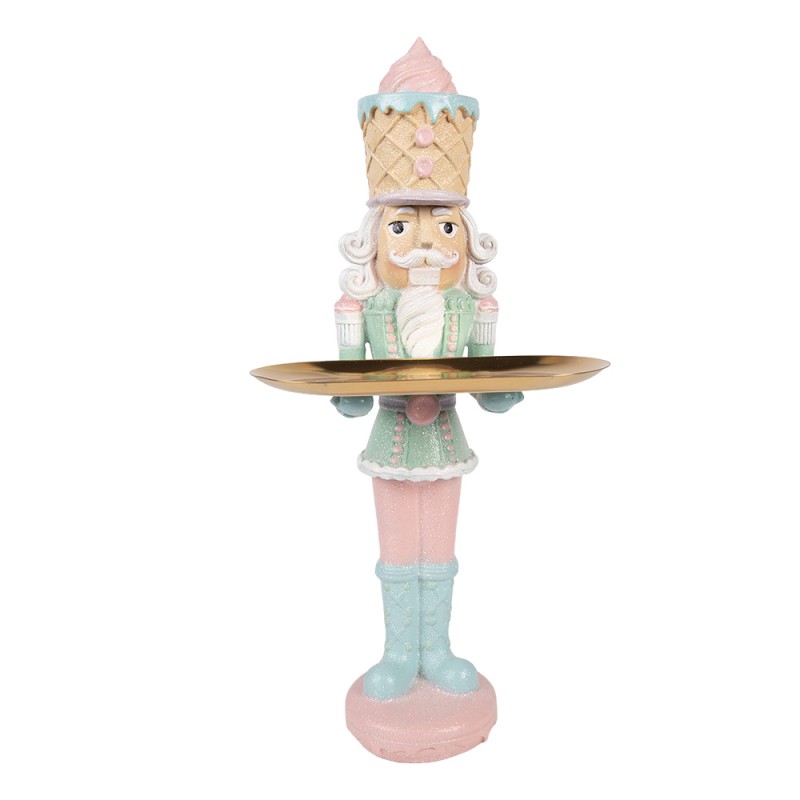 Clayre & Eef Décoration de Noël Image Casse-noisette 18x16x41 cm Rose Plastique