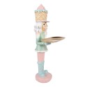Clayre & Eef Décoration de Noël Image Casse-noisette 18x16x41 cm Rose Plastique