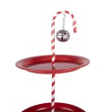 Clayre & Eef Etagère 3 couches Ø 35x64 cm Rouge Métal