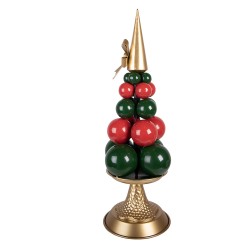 Clayre & Eef Christmas Decoration Figurine Ø 20x56 cm Green Metal
