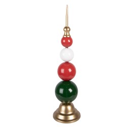 Clayre & Eef Christmas Decoration Figurine Ø 12x48 cm Green Metal
