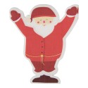 Clayre & Eef Servetten Papier Set van 20 Kerstman Rood Papier
