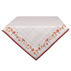 Clayre & Eef Tafelkleed 100x100 cm Beige Katoen