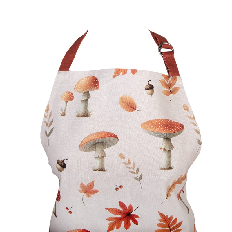 Clayre & Eef Keukenschort 70x85 cm Beige Katoen