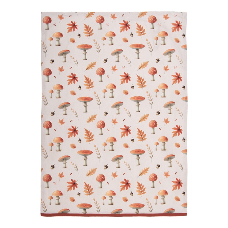 Clayre & Eef Theedoek 50x70 cm Beige Katoen