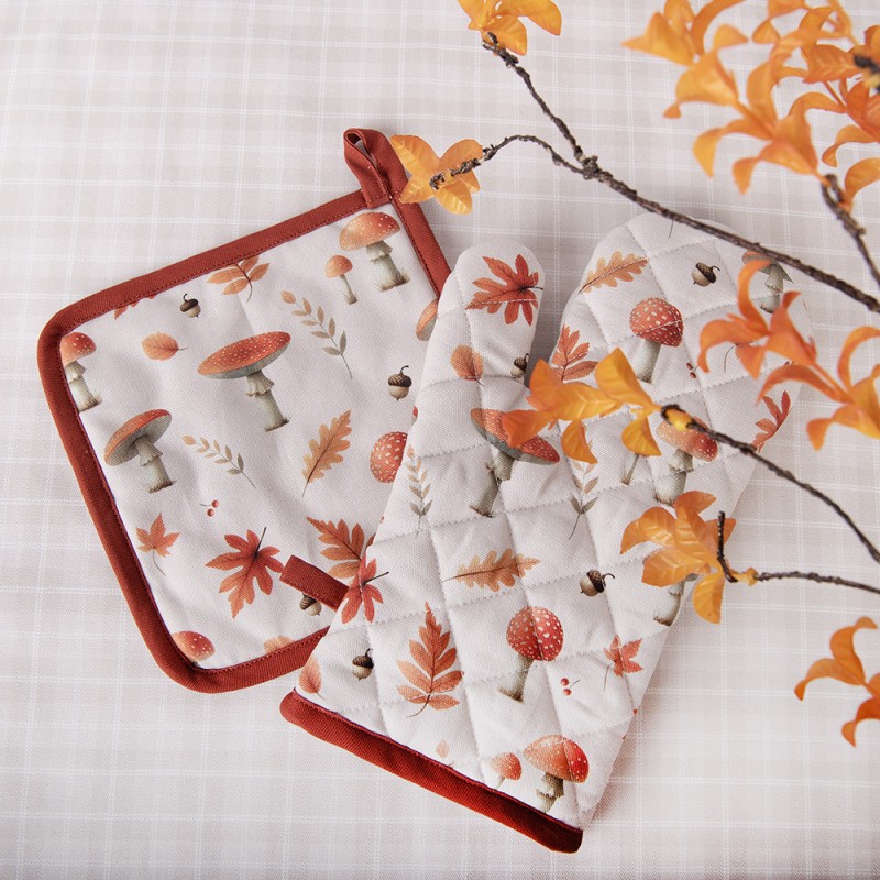 Clayre & Eef Theedoek 50x70 cm Beige Katoen