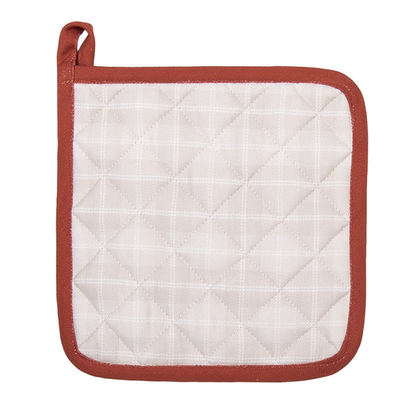 Clayre & Eef Pannenlap 20x20 cm Beige Katoen