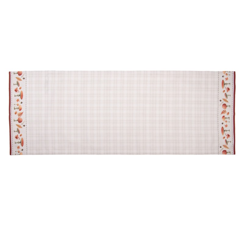 Clayre & Eef Tafelloper 50x140 cm Beige Katoen
