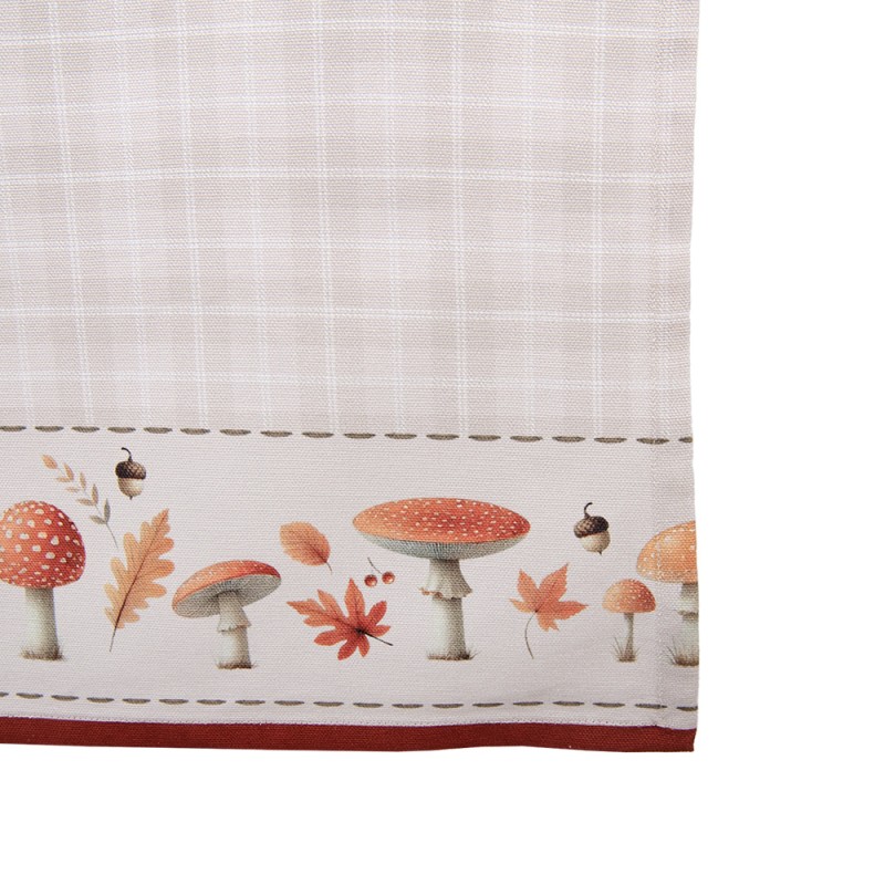 Clayre & Eef Tafelloper 50x140 cm Beige Katoen