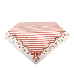 Clayre & Eef Tafelkleed 100x100 cm Beige Katoen