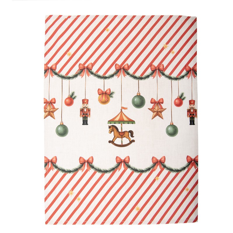 Clayre & Eef Theedoek 50x70 cm Beige Katoen