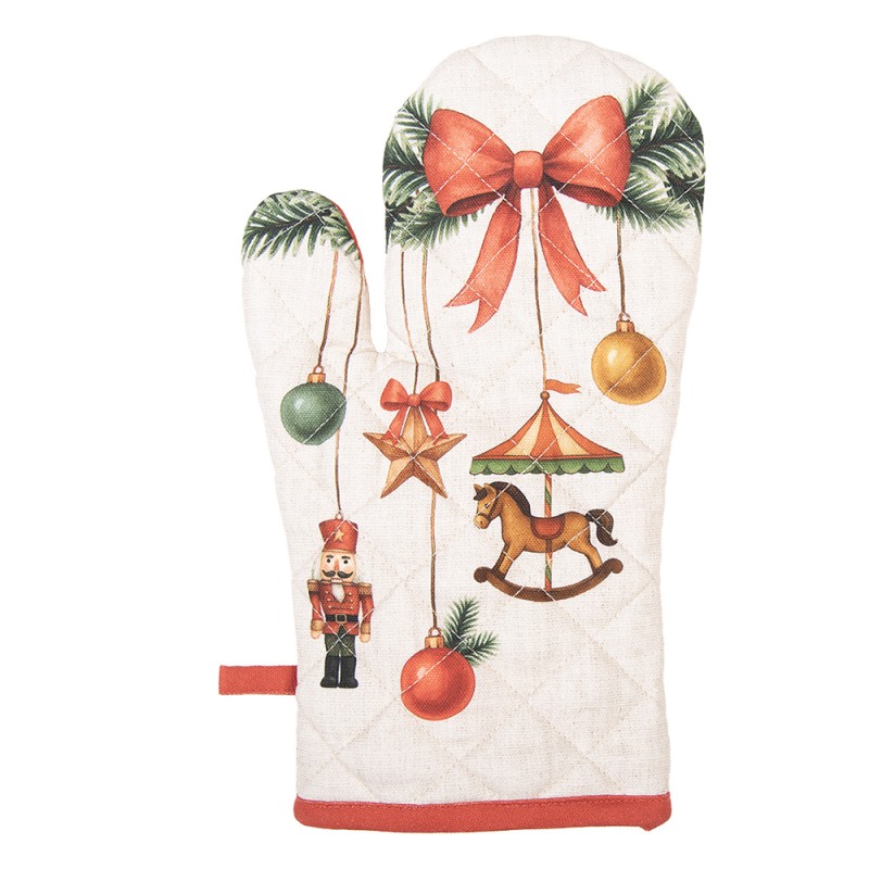Clayre & Eef Ovenwant 18x30 cm Beige Katoen
