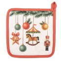 Clayre & Eef Pannenlap 20x20 cm Beige Katoen