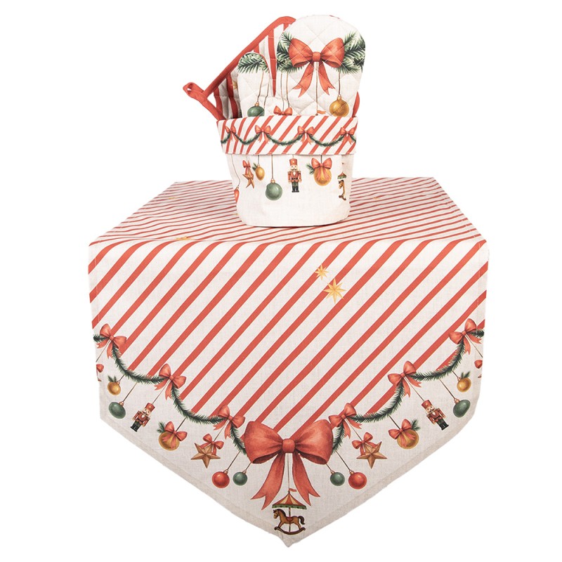 Clayre & Eef Broodmand Ø 15x16 cm Beige Katoen