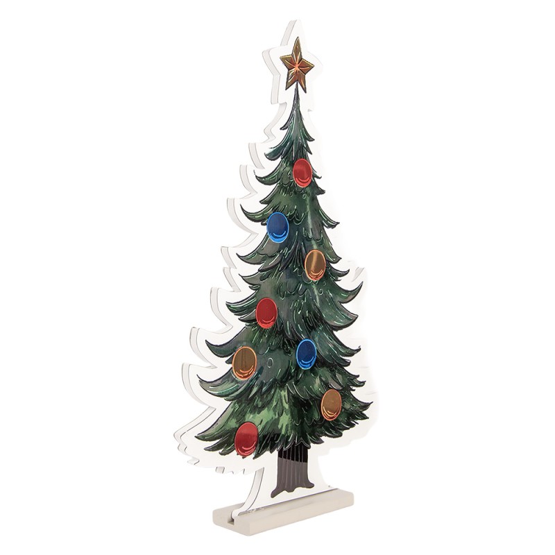 Clayre & Eef Lampe miroir infinity de Noël Sapin de Noël 38x7x67 cm Vert Plastique
