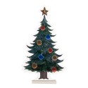 Clayre & Eef Lampe miroir infinity de Noël Sapin de Noël 38x7x67 cm Vert Plastique