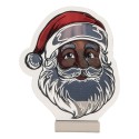 Clayre & Eef Lampe miroir infinity de Noël Père Noël 19x5x22 cm Blanc Plastique