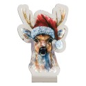 Clayre & Eef Lampe miroir infinity de Noël Cerf 16x5x25 cm Marron Plastique