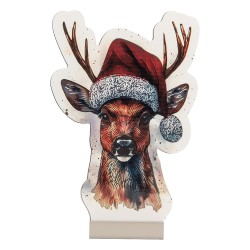 Clayre & Eef Christmas Infinity Mirror Lamp Deer 16x5x25 cm Brown Plastic