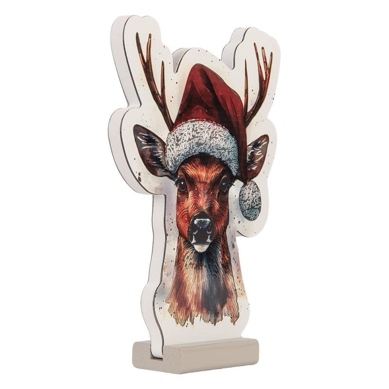 Clayre & Eef Lampe miroir infinity de Noël Cerf 16x5x25 cm Marron Plastique