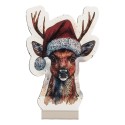 Clayre & Eef Lampe miroir infinity de Noël Cerf 16x5x25 cm Marron Plastique
