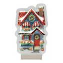 Clayre & Eef Kerst Infinity Spiegel Lamp Huis 13x5x21 cm Rood Kunststof