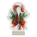 Clayre & Eef Lampe miroir infinity de Noël Canne en sucre d'orge 15x5x21 cm Rouge Plastique