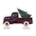 Clayre & Eef Lampe miroir infinity de Noël Voiture 40x5x28 cm Rouge Plastique