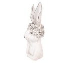 Clayre & Eef Decoratie Beeld Konijn 15x14x35 cm Wit Kunststof