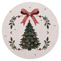 Clayre & Eef Unterteller Ø 33 cm Beige Kunststoff
