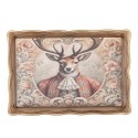 Clayre & Eef Tray 31x22x2 cm Beige Plastic