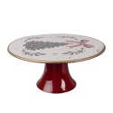 Clayre & Eef Vassoio per torte su piede Ø 22x10 cm Beige Plastica