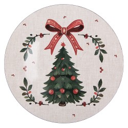 Clayre & Eef Unterteller Ø 40 cm Beige Kunststoff