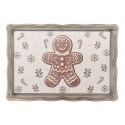 Clayre & Eef Tablett 31x22x2 cm Beige Kunststoff