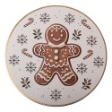 Clayre & Eef Vassoio per torte su piede Ø 22x10 cm Beige Plastica