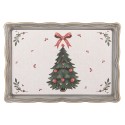 Clayre & Eef Tablett 31x22x2 cm Beige Kunststoff