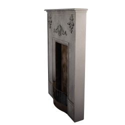 Clayre & Eef Fireplace Surround 86x17x120 cm Grey Wood