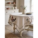 Clayre & Eef Tablecloth 100x100 cm Beige Cotton