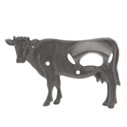 Clayre & Eef Flaschenöffner 16x3x10 cm Braun Eisen Kuh