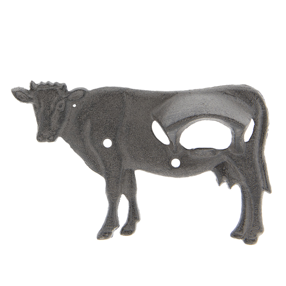 Clayre & Eef Flesopener 16x3x10 cm Bruin IJzer Koe afbeelding