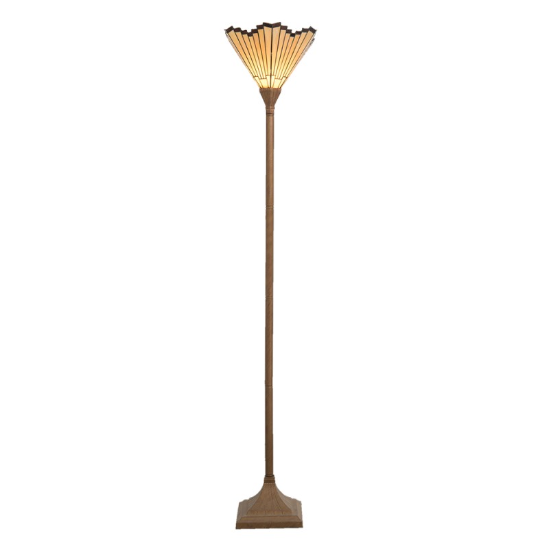 Lumilamp Tiffany Stehlampe 37x37x183 cm Goldfarbig Polyresin