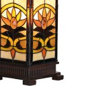 Lumilamp Lampe de table Tiffany 18x18x45 cm Beige Marron Verre