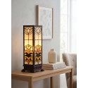 Lumilamp Lampe de table Tiffany 18x18x45 cm Beige Marron Verre