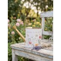 Clayre & Eef Arrosoir de décoration 34x12x32 cm Blanc Métal Fleurs