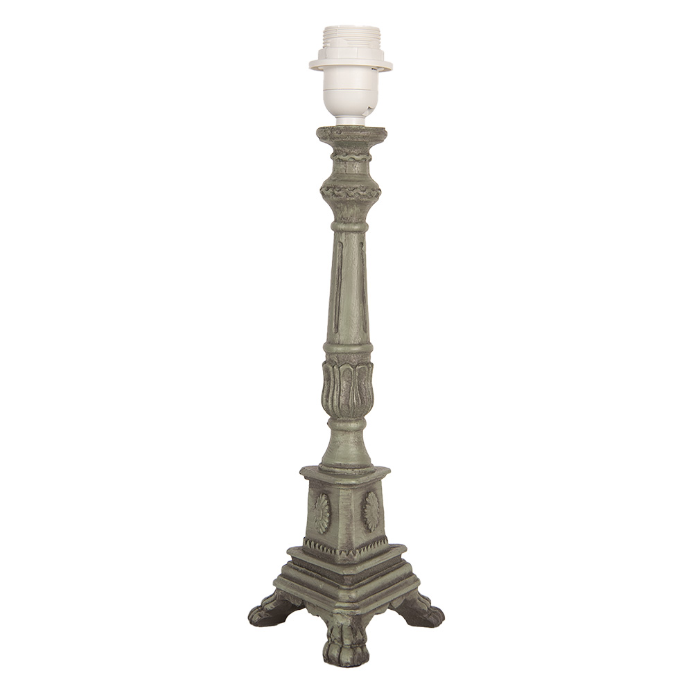 Clayre & Eef Lampenvoet 14x14x42 cm Groen Hout afbeelding
