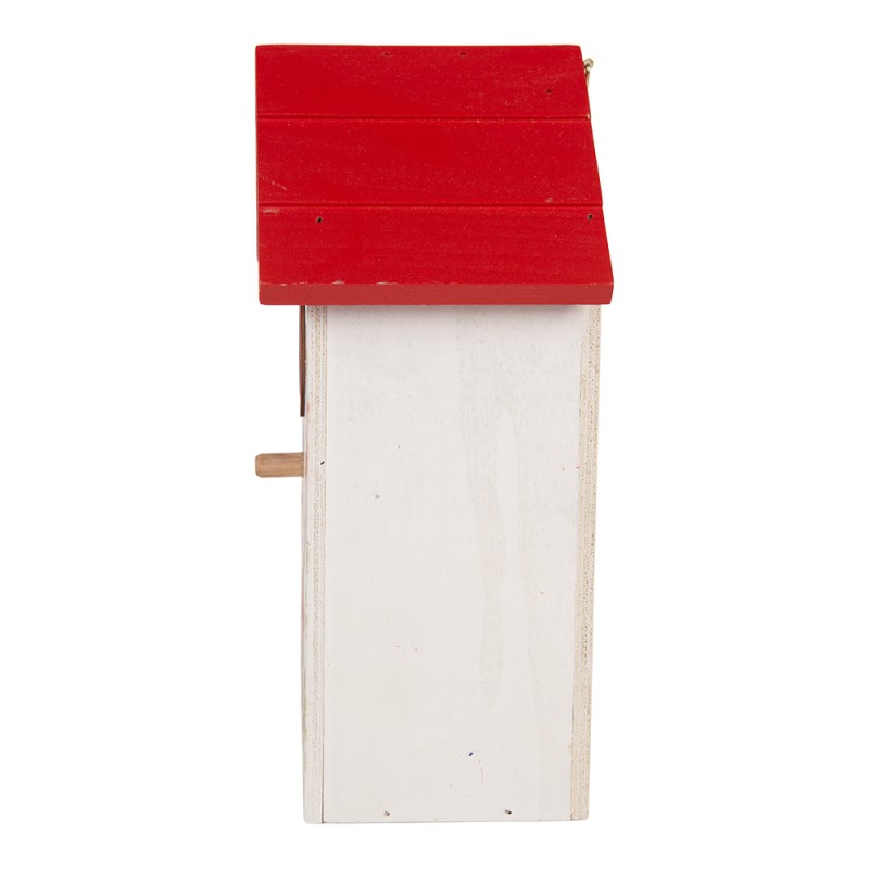 Clayre & Eef Casette per uccelli 15x10x22 cm Bianco Legno