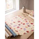 Clayre & Eef Papier cadeau 3 rouleaux 50x75 cm Jaune Papier